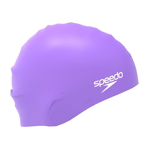 Speedo Indigo Glow Elastomeric Solid Silicone Swim Cap - One Size