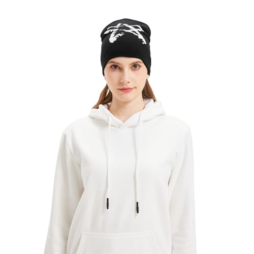 Y2K Knitted Beanie Hat - Dark Pink - Warm Winter Streetwear Cap