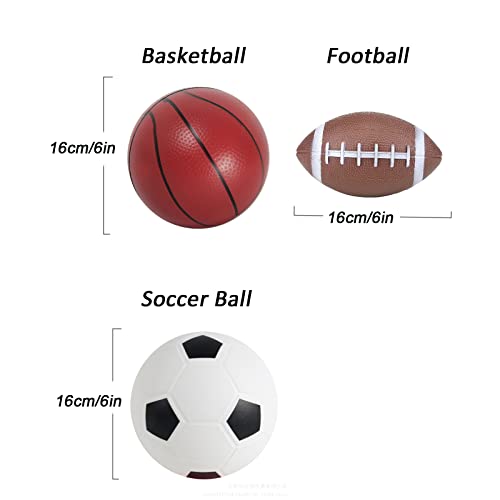 Soccer Basketball Football Small Sports Bouncy Balls with Hand Pump