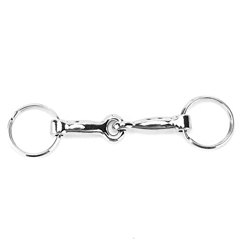 Horse Snaffle Bit Keychain - Silver Zinc Alloy Equestrian Jewelry