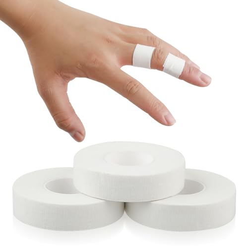 Athletic Finger Tape - 0.5 Inch x 10 Yard, 3 Rolls, White