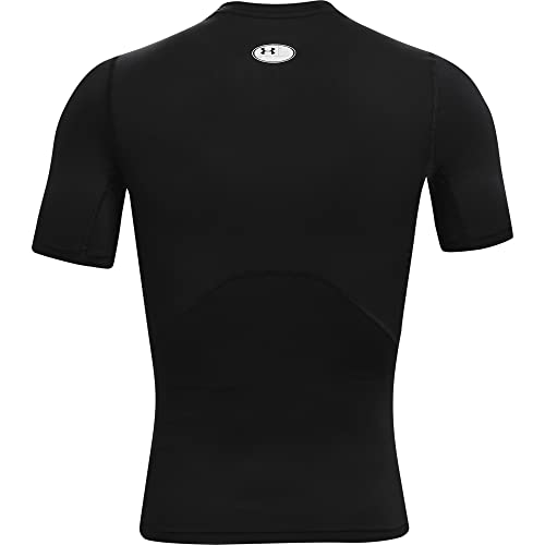 Men's HeatGear Compression Short-Sleeve T-Shirt - Medium Black/White