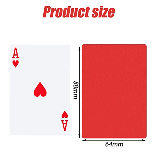 28 Pcs Poker Size Cut Cards - Plastic Casino Cards, 6.35 x 2.5 Inches