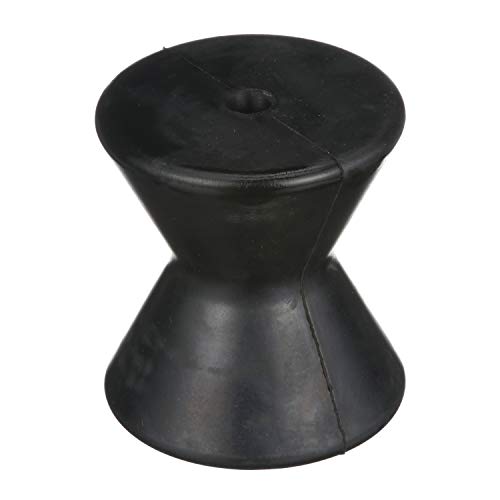 Boat Trailer Rubber Bow Roller - Black, 4 Inches, One Size
