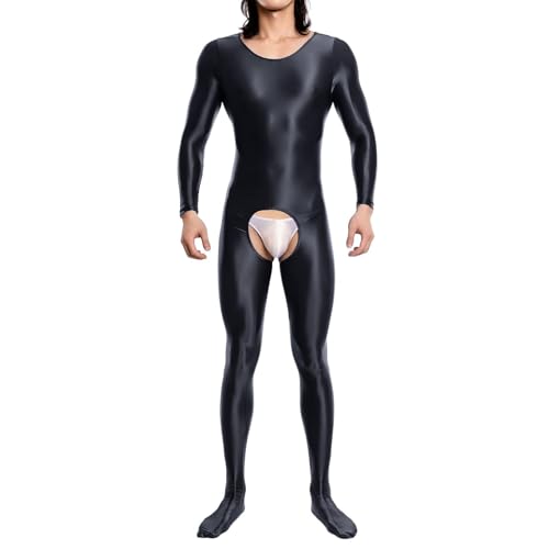 Men's Crotchless Bodysuit Shapewear - Black, Medium
