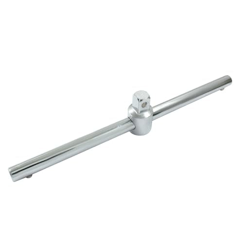 1/2 Inch T-Handle Wrench 250mm/9.84 Inch Length Adjustable T-Handle Socket Hand Tool, Chrome Vanadium Steel Drive Sliding Wrench Breaker Bar For Car Repair