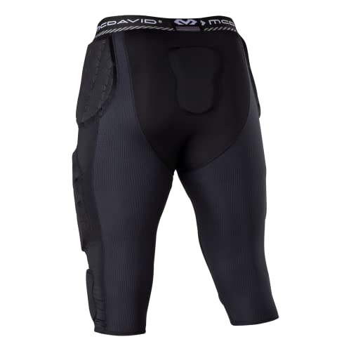 McDavid Men's Football 7-Pad Compression Tights Black Large Protection