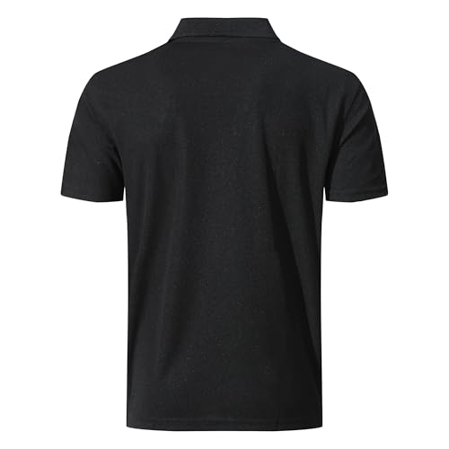 Men's Performance Polo T-Shirt - Short Sleeve, Large, Black