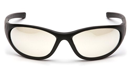 Zone II Safety Glasses - Matte Black Frame with Indoor/Outdoor Mirror Lens
