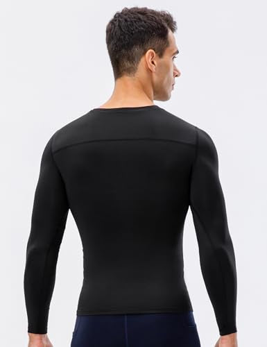 Men's Long Sleeve Compression Shirt - Black Large