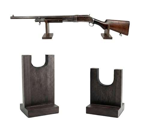 Rustic Wood Gun Display Stand for Rifles & Firearms - Collectibles Showcase