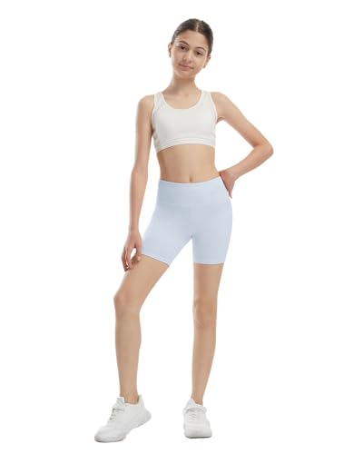 High Waist Girls Bike Shorts - Athletic Spandex for Dance & Gymnastics