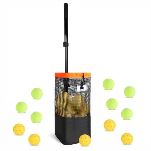 Tennis Ball Hopper & Pickleball Picker Upper - 60 Ball Capacity