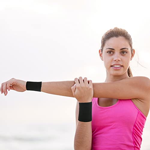 Compression Wrist Sleeve - Nylon Brace Wraps for Pain Relief - Black
