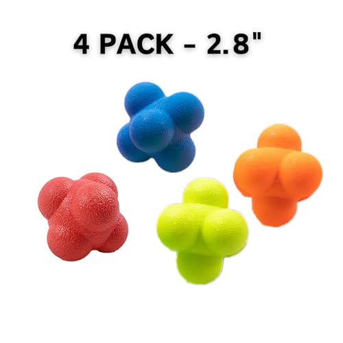 Reaction Balls 4 Pack - 2.8 Inch Agility Training Equipment
