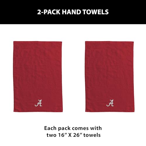 NCAA Team Logo Hand Towel 2 Pack - Durable Sports Towels