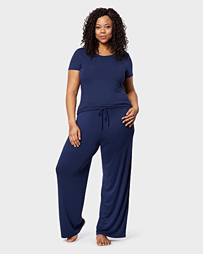 32 Degrees Women’s Cool Fitted T-Shirt Medium Inky Indigo | Lightweight Quick-Dry Active Tee