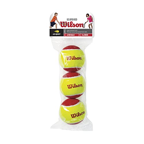 Youth Tennis Balls - Low Compression Stage 3 Red - 3 Pack