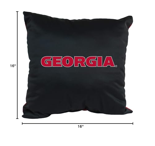 Georgia Bulldogs 16" Reversible Decorative Pillow - Comfy Design