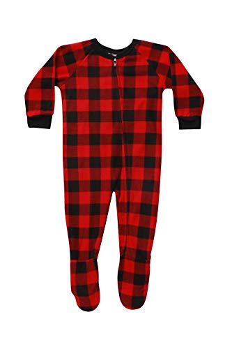 Buffalo Plaid Microfleece Family Pajamas Set with Socks - Medium Dog