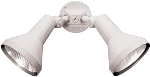 150W Outdoor Security Flood Light - Dual Head, Weatherproof Cast Aluminum, Dark Bronze Finish