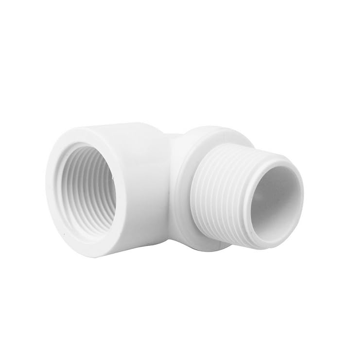 SJZBIN 6PCS White 90 degree Street Elbow Coupling 3/4'' PVC Male Thread to Female Thread Female to male Elbow Adapter for PVC PIPE Pressure Fittings