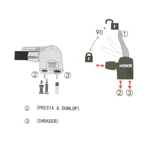 Dual Head Bike Pump Adapter for Presta and Schrader Valves - 2 Pack