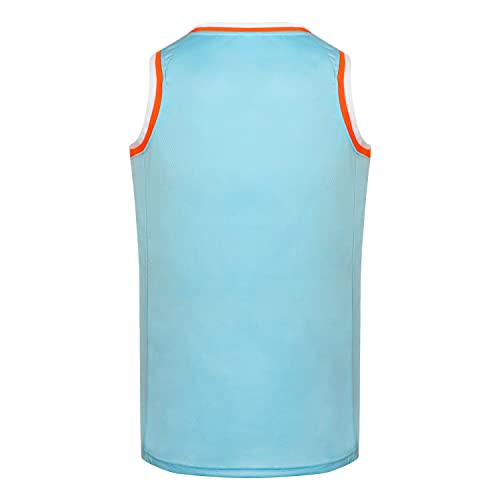 Men's Mesh Basketball Jersey - Light Blue, S-3XL