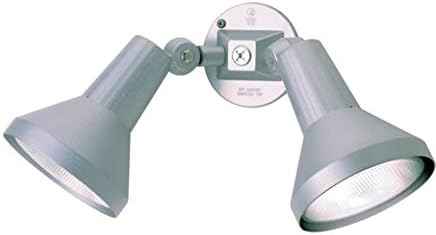 150W Outdoor Security Flood Light - Dual Head, Weatherproof Cast Aluminum, Dark Bronze Finish