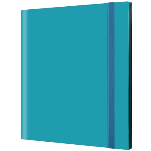GEAoffice Large 12-Pocket Card Binder - Peacock Blue, Archival Safe, Holds 624 Cards