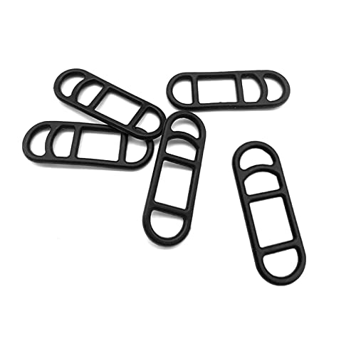 5 Pack Silicone Bike Light Mount Straps - Black