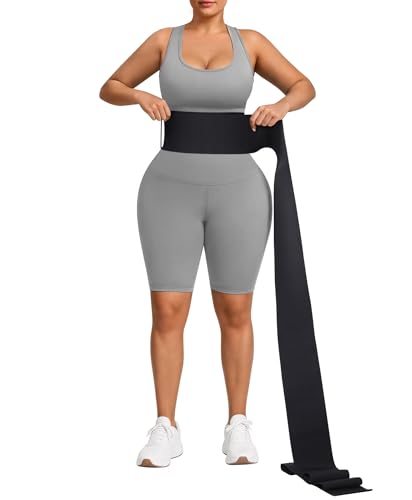 Waist Trainer for Women - Tummy Wrap Trimmer Belt - Black - One Size