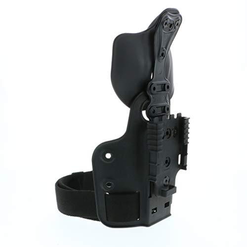 Safariland 6004Ufa & 568BL On Single Strap Leg Shroud W/Qls 22 Receiver, Plain Right Hand, Black