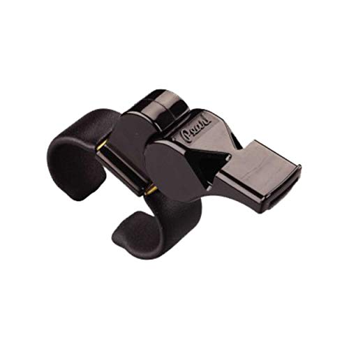 Pea-less Whistle with Adjustable Finger Grip - Black