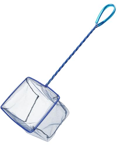 6 Inch Fish Net for Aquarium - Soft Nylon Mesh & Metal Handle