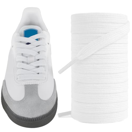 Cotton Blend Shoelaces for Samba Classic, Spezial, Gazelle - 54in White