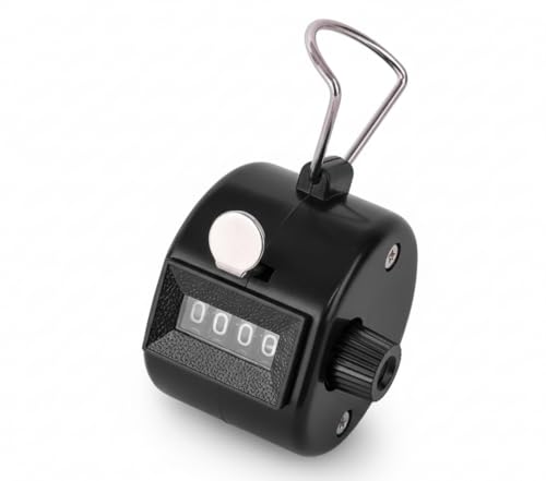 4-Digit Mechanical Hand Tally Counter - Handheld Clicker for Knitting & Events