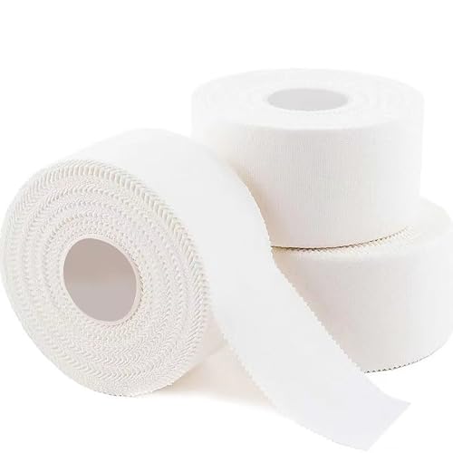 Athletic Tape - White Sports Tape 1.5 Inch x 30 Feet, 3 Rolls