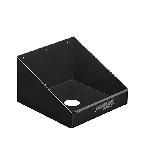 Extreme Max 5001.6128 Rag in a Box Wall-Mount Aluminum Dispenser Storage Rack Organizer for Enclosed Race Trailer, Shop, Garage, Storage - Black