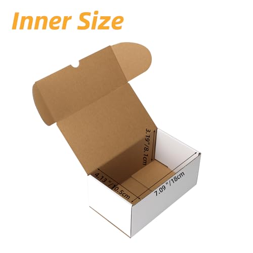 Serwrsw 7 inch Toploader Storage Boxes 25 Pack White – 7.09 x 4.13 x 3.19 in, Card Box