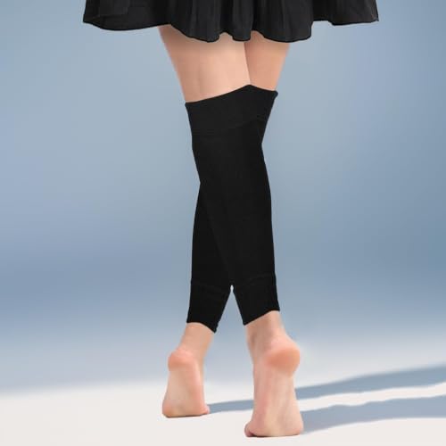 Leg Sleeve Shin Socks - 3 Pairs for Kids & Adults - Black