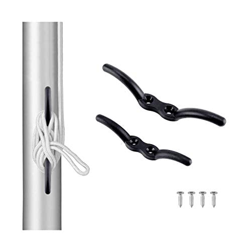 Nylon Rope Cleat - 4" Marine Grade, Black