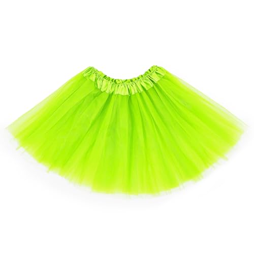 Century Star 4-Layer Neon Green Tutu Dress for Girls 3-8 Years Birthday Costume