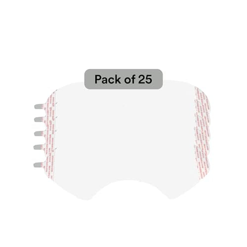 3M Lens Cover FF-400-15, Pack of 25, Polyester Film, Protects the Lens of the Facepiece, for 3M Ultimate FX Full Facepiece Reusable Respirators FF-401, FF-402, FF-403