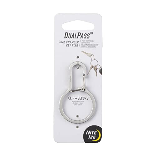 Dual Chamber Key Ring with Carabiner Clip for Secure Key Organization