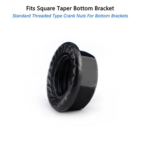 VANICE 2 pcs 14mm Bicycle Crank Nuts for Square Taper Bottom Brackets