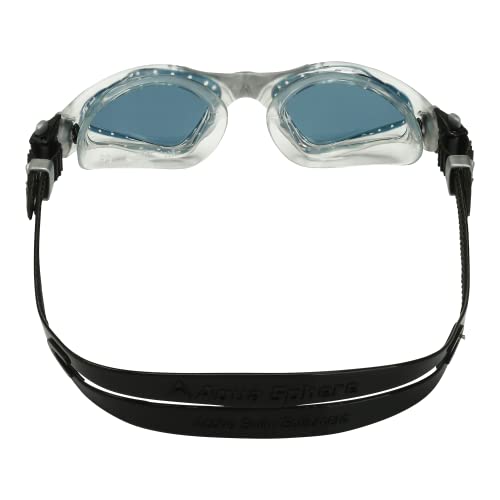 Aqua Sphere Kayenne Adult Swim Goggles - Transparent Silver & Petrol Smoke, 180-Degree Distortion-Free Vision