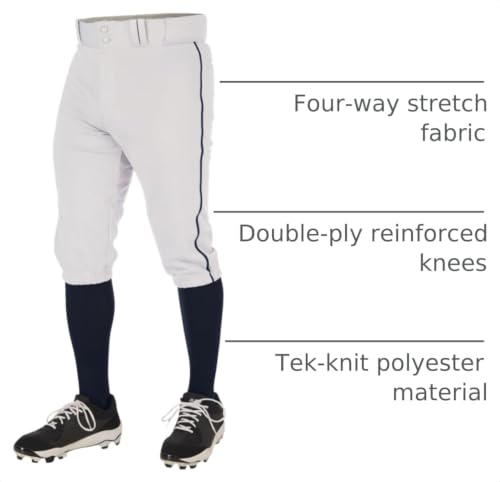 Champro Triple Crown 2.0 Knickers Baseball Pants - White/Navy, Medium