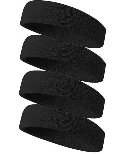 Tanluhu Sweatbands Sport Headbands for Men & Women,Terry Cloth Sweat