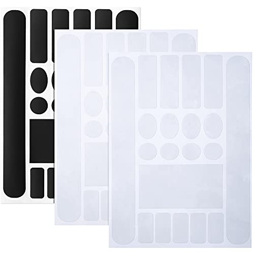 Bicycle Chainstay Protector - 3 Pieces (2 Clear + 1 Black)